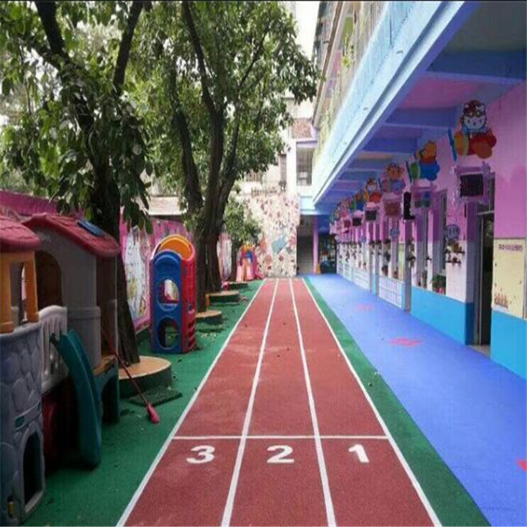 廊坊 幼儿园塑胶地坪 dc197彩色EPDM运动地面 全国施工