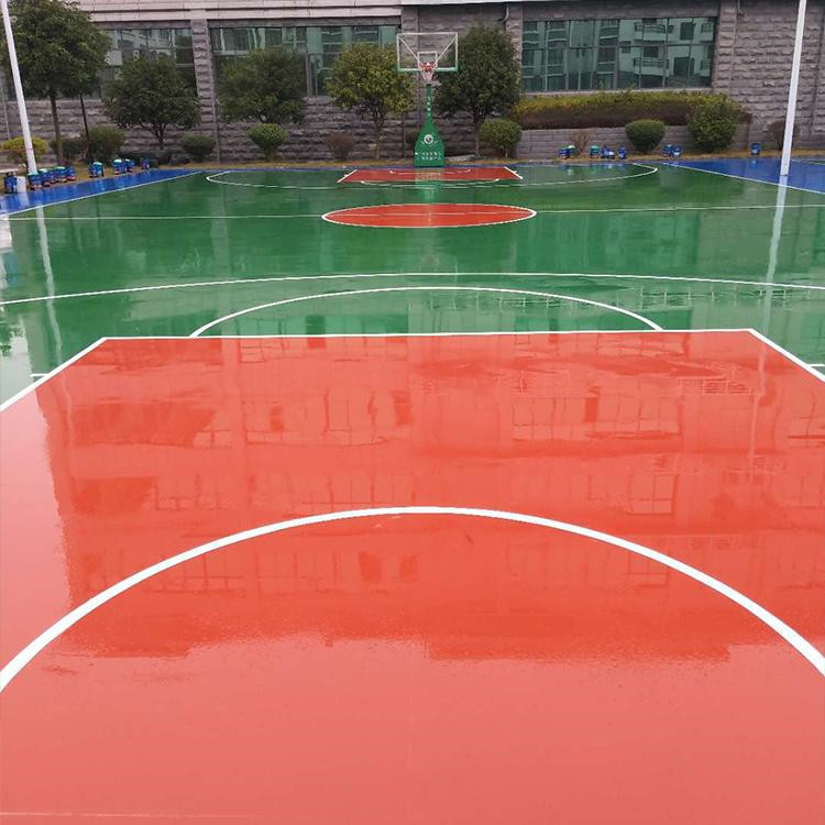 河北胜鑫主营 硅pu塑胶篮球场地 硅PU篮球场 带施工